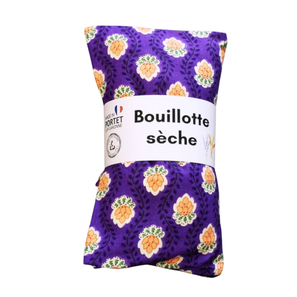 bouillote violet à motifs